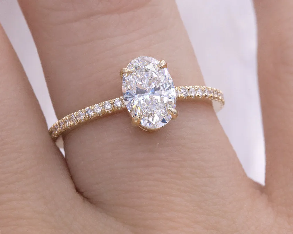 1-Carat Oval Diamond Solitaire