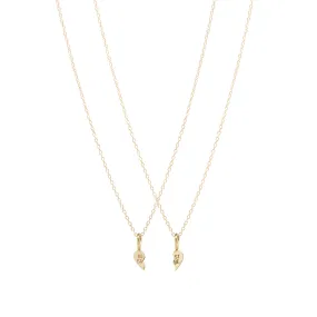 14k Itty Bitty BEST BABE Necklace Set