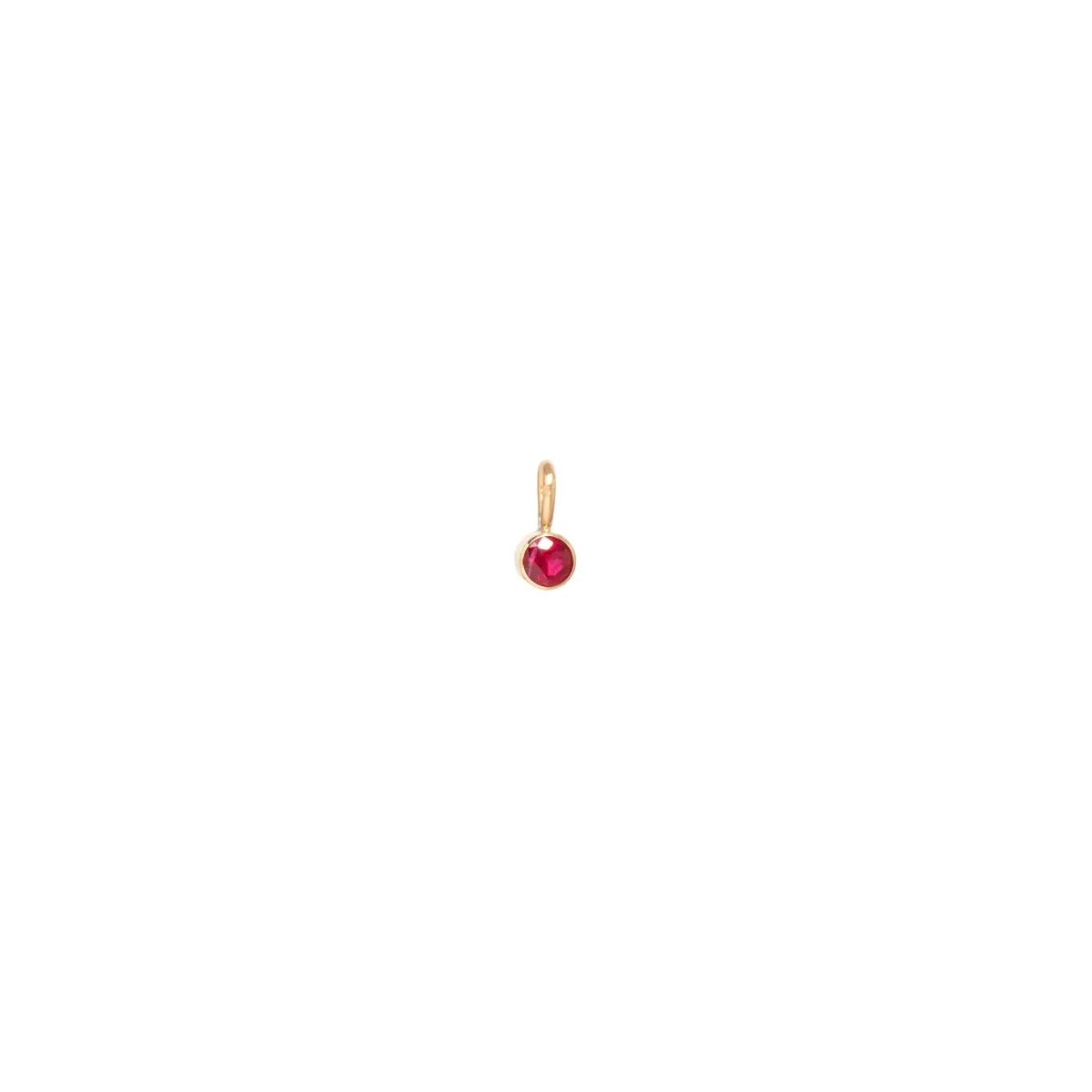 14k Single Ruby Charm | July Birthstone