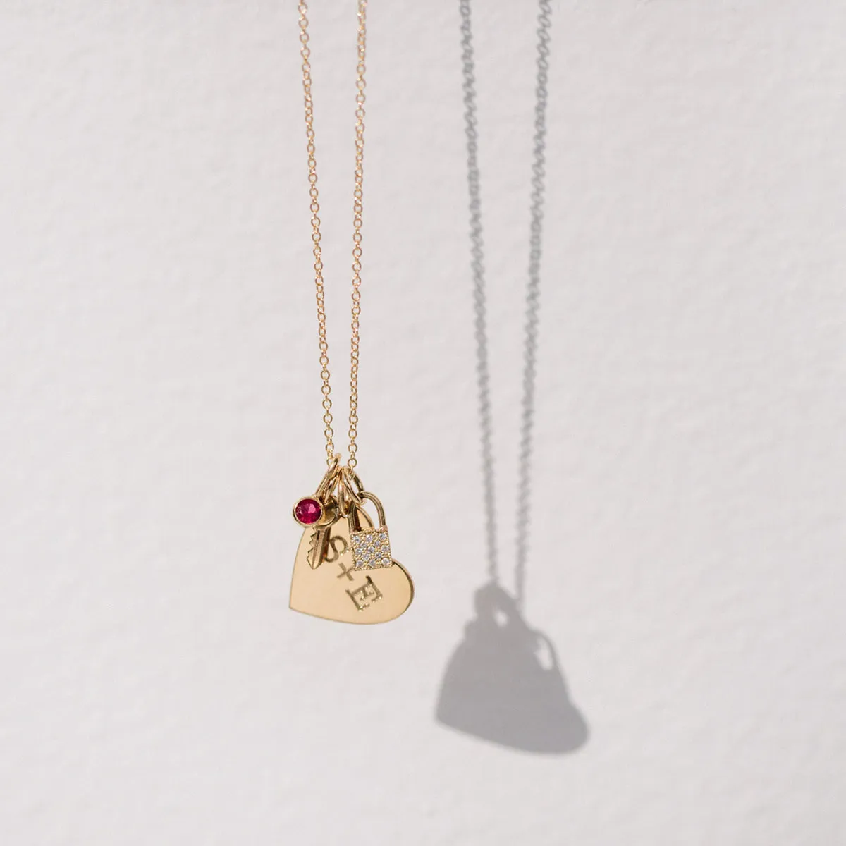 14k Single Ruby Charm | July Birthstone