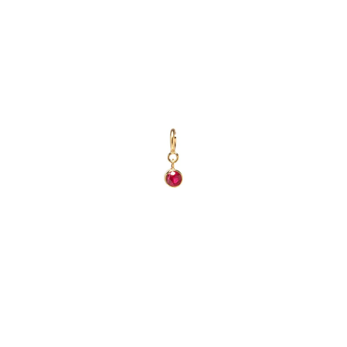 14k Single Ruby Charm | July Birthstone