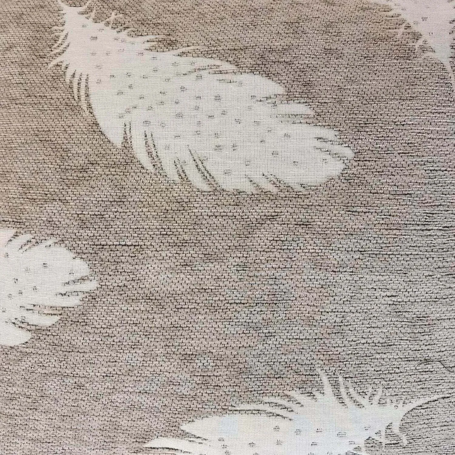 18" Cushion Feather Design - Ecru