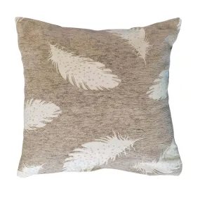 18" Cushion Feather Design - Ecru