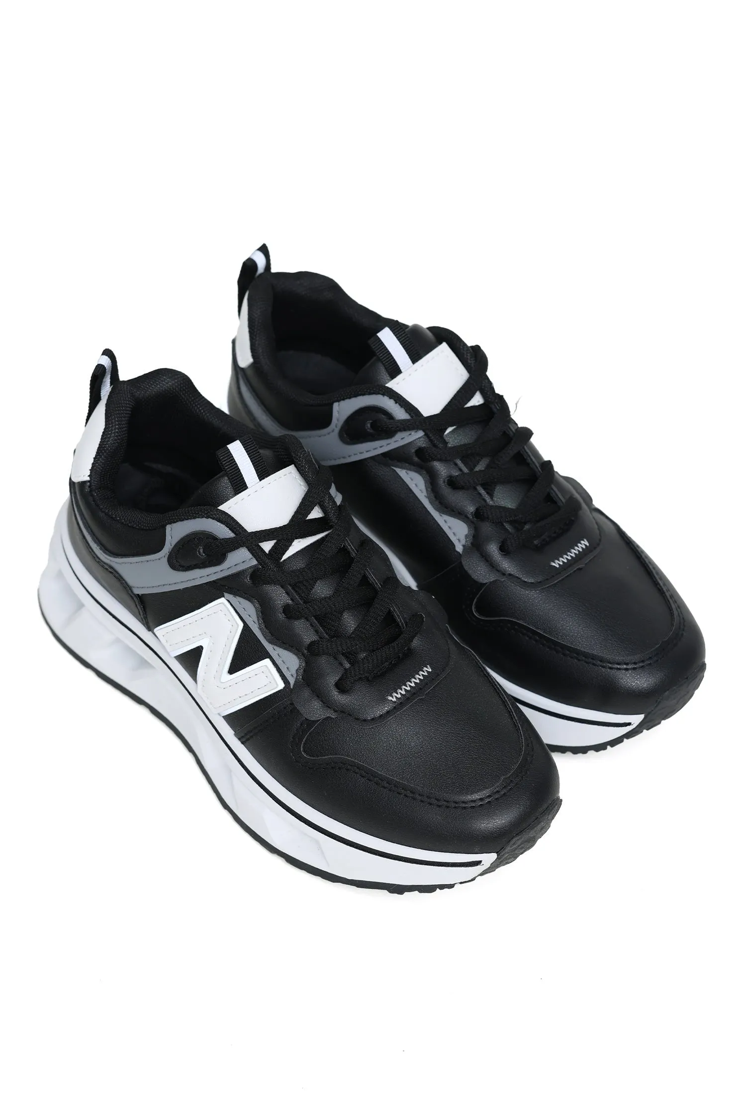 ACTIVE PERFORMANCE SNEAKERS-BLACK-GREY