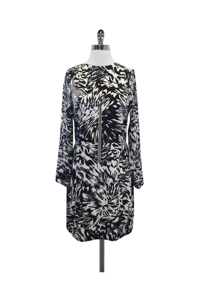 Adam Lippes - Black, White & Grey Long Sleeve Dress Sz 6