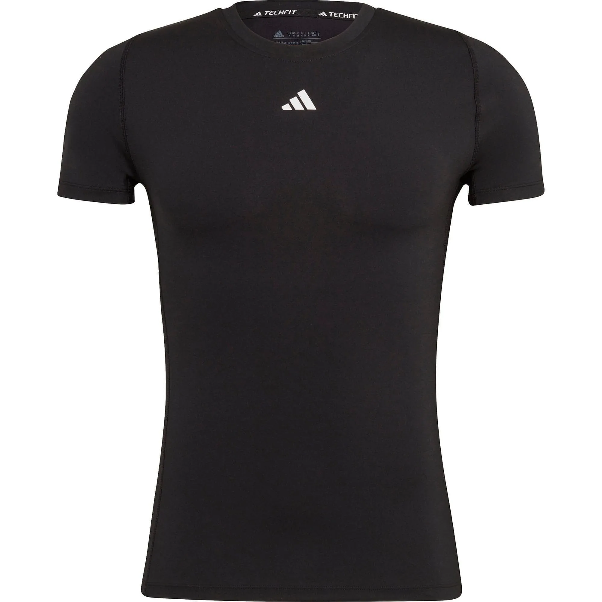 adidas Tech Fit Short Sleeve Mens Training Top - Black