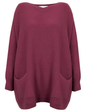 Amazing Woman Caryf X Oversized Jumper Mulberry Purple.