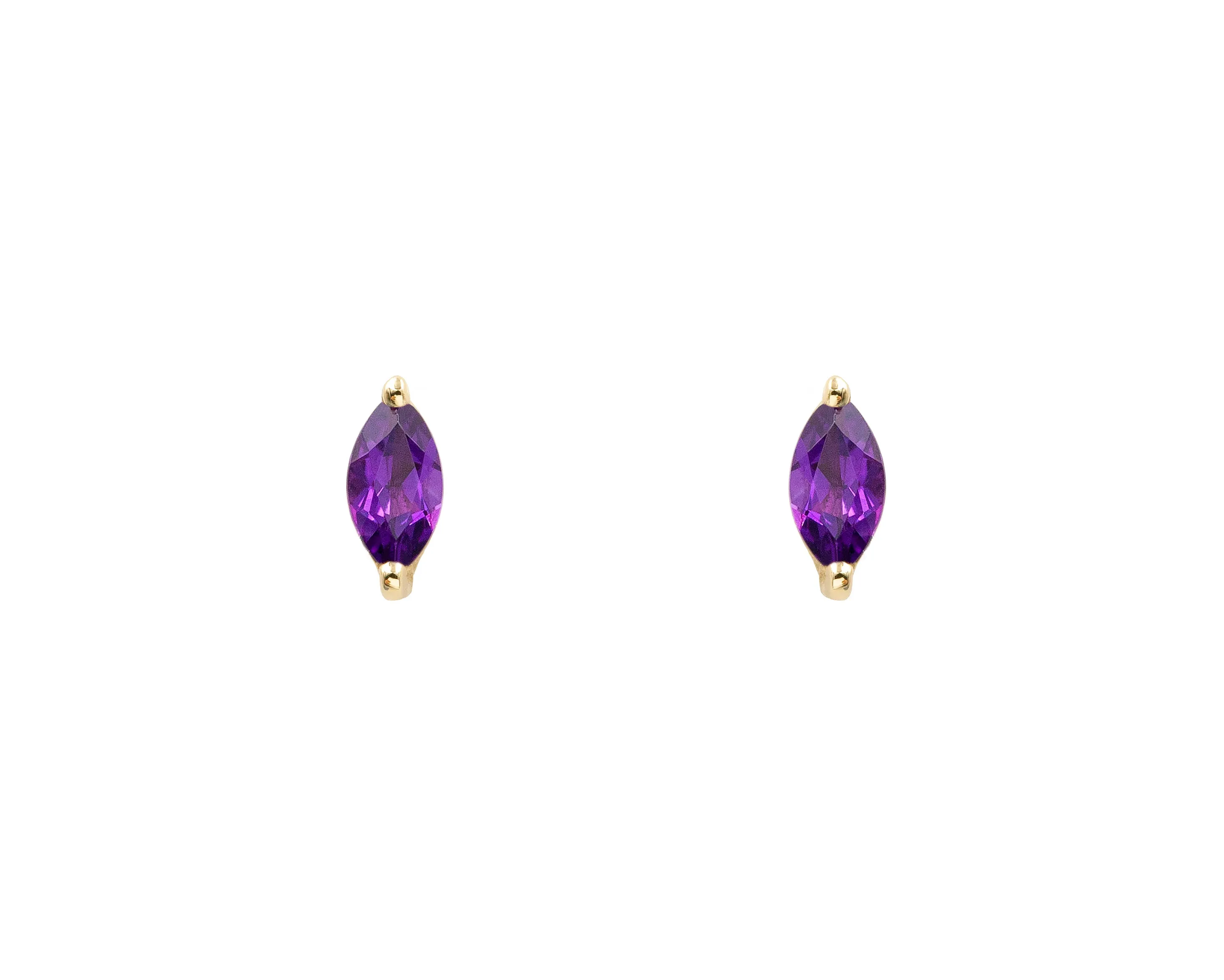 Amethyst Marquise Studs