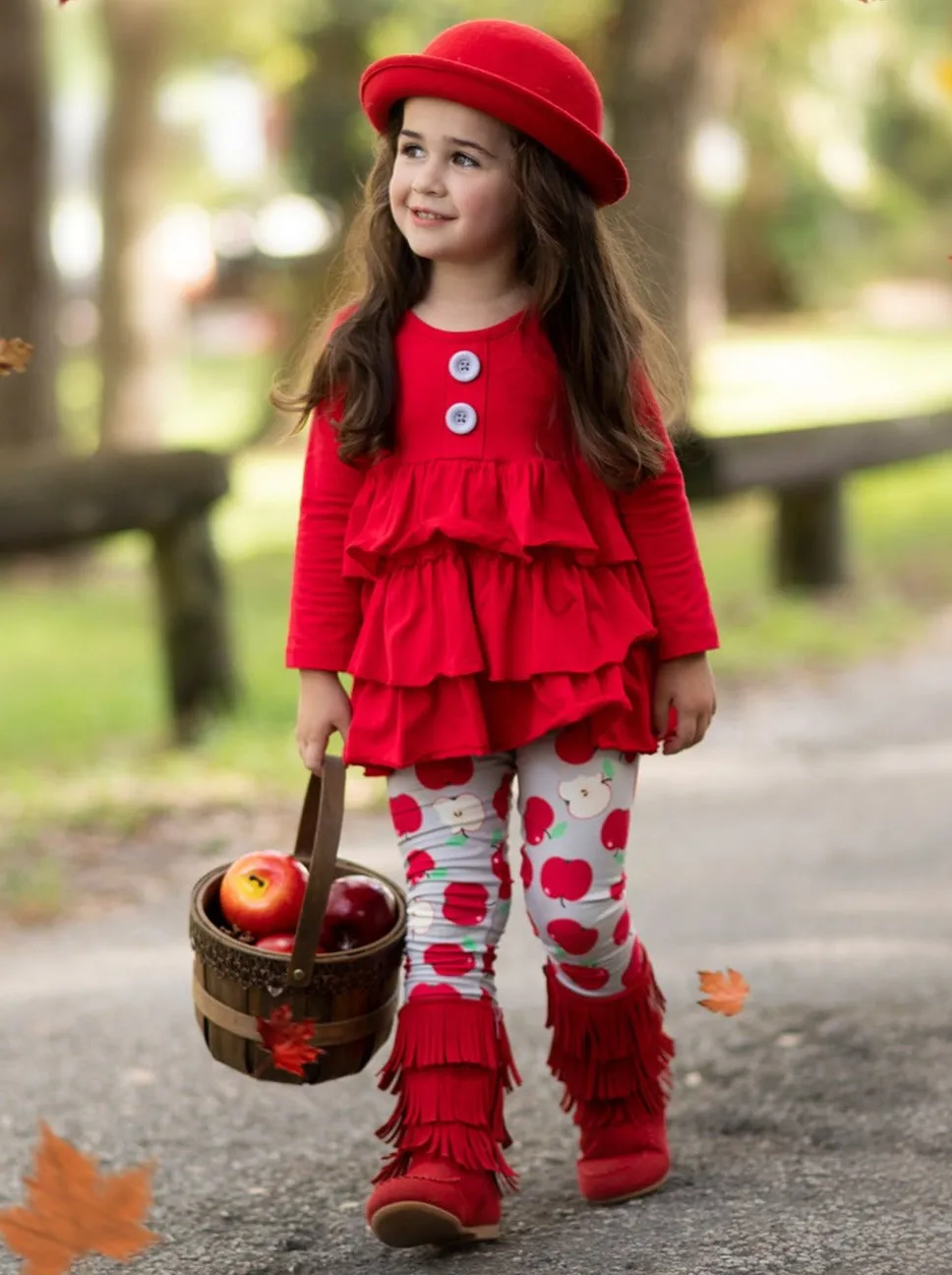 Apple Adore Tiered Tunic And Legging Set