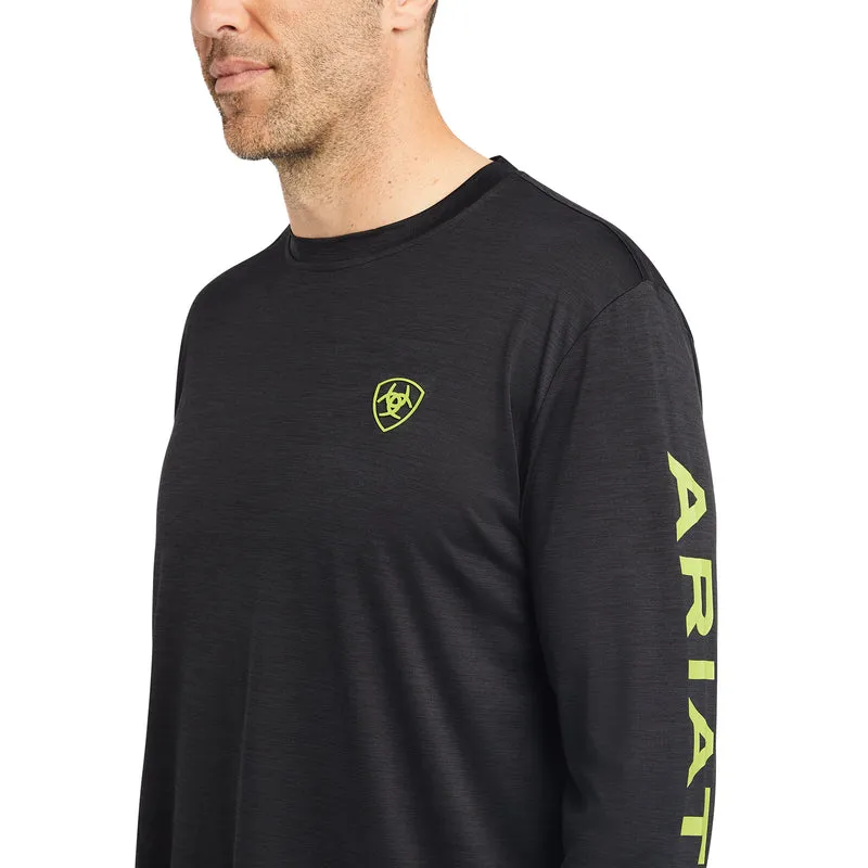 'Ariat' Men's Charger Logo T-Shirt - Black Heather