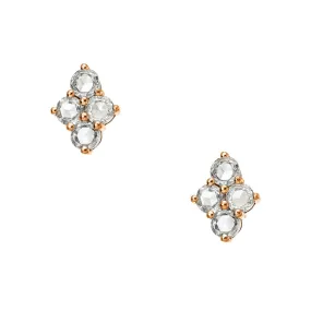 Asher Studs Rose Gold White Diamond