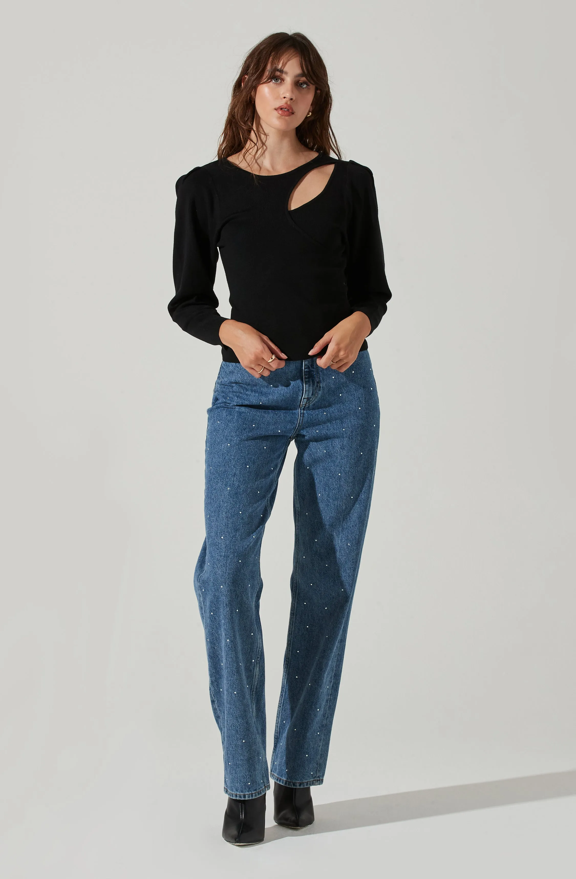 Asymmetrical Top With Long Sleeves