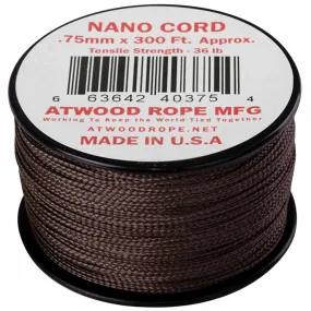 Atwood Rope Nano Cord 300ft Brown