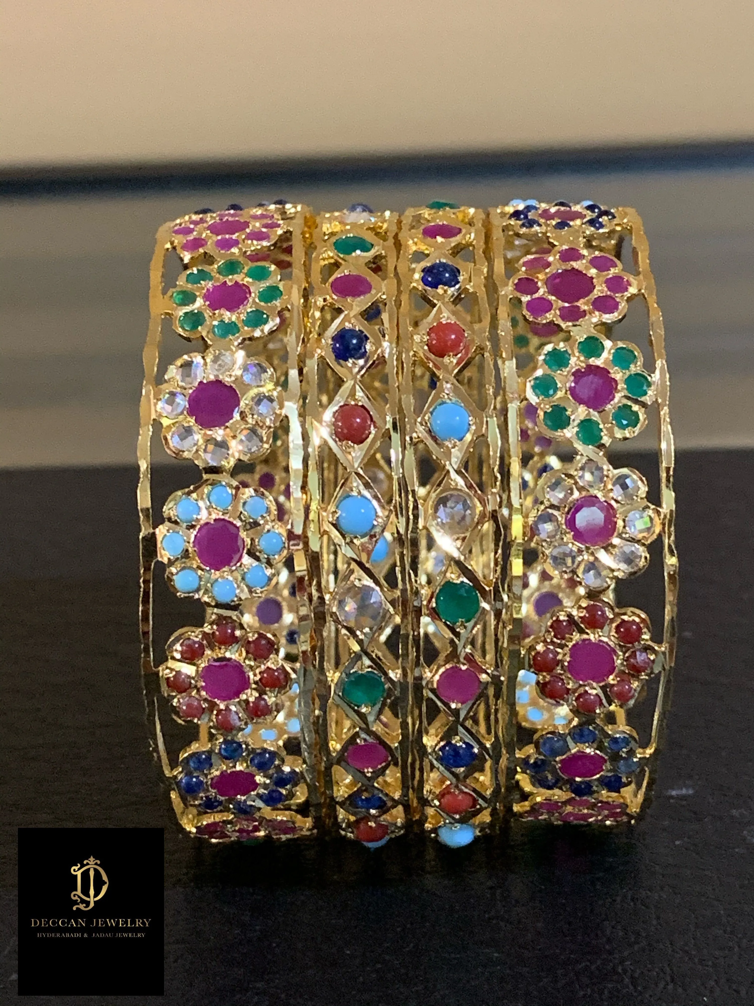 B136 Indu Navratan Bangles ( SHIPS IN 4 WEEKS )