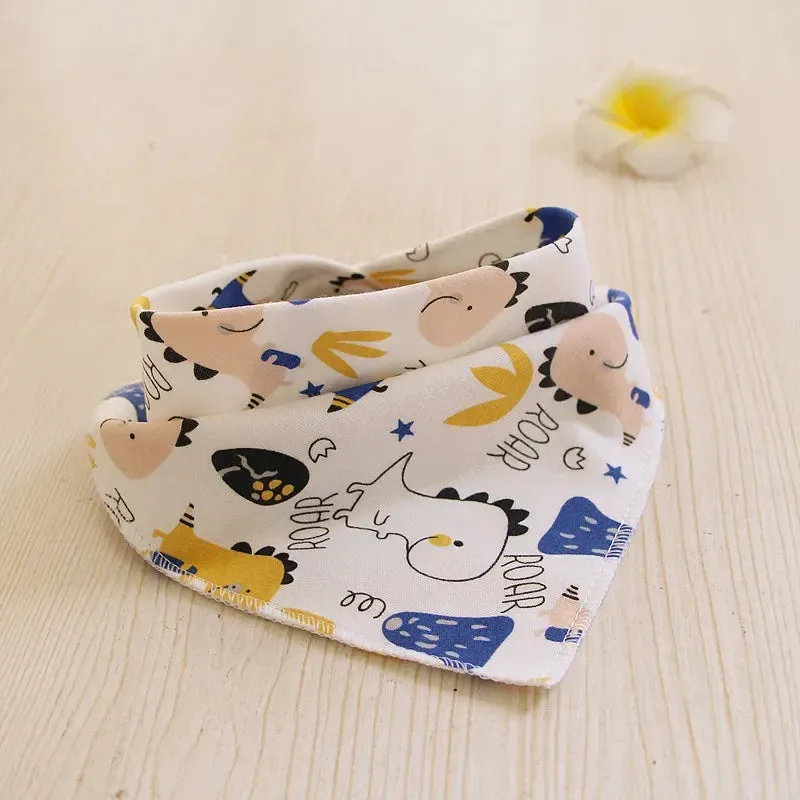 Baby Cartoon Animal Triangular Burp Cloths