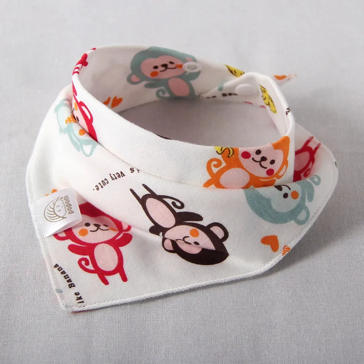 Baby Cartoon Animal Triangular Burp Cloths