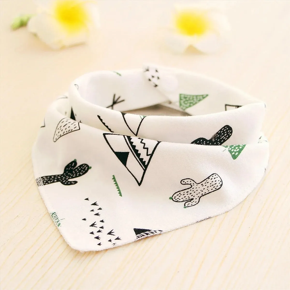 Baby Cartoon Animal Triangular Burp Cloths