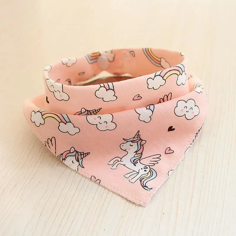 Baby Cartoon Animal Triangular Burp Cloths