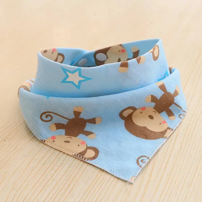 Baby Cartoon Animal Triangular Burp Cloths