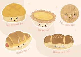 Bakery Buns - Notecards