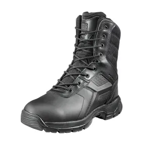 BATTLE-OPS 8-INCH WATERPROOF BLACK TACTICAL BOOT - SIDE ZIP & COMP SAFETY TOE