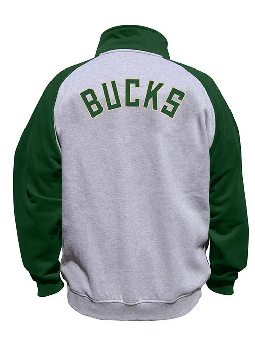 Big & Tall Fanatics Split Green Milwaukee Bucks Sweatshirt Jacket