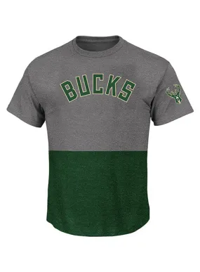 Big & Tall Profile Split Poly Milwaukee Bucks T-Shirt