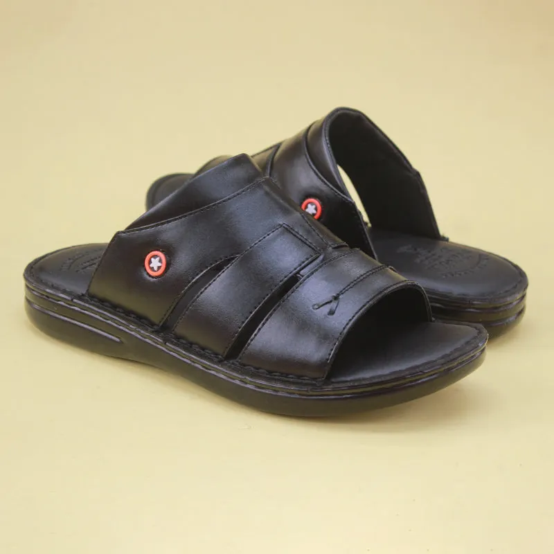 Black medicated slippers