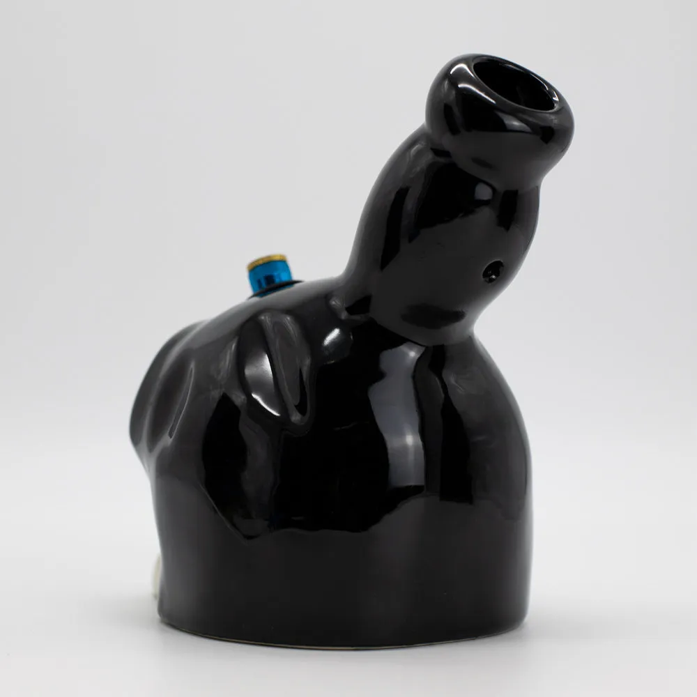 Black Neck Skull Ceramic Bong