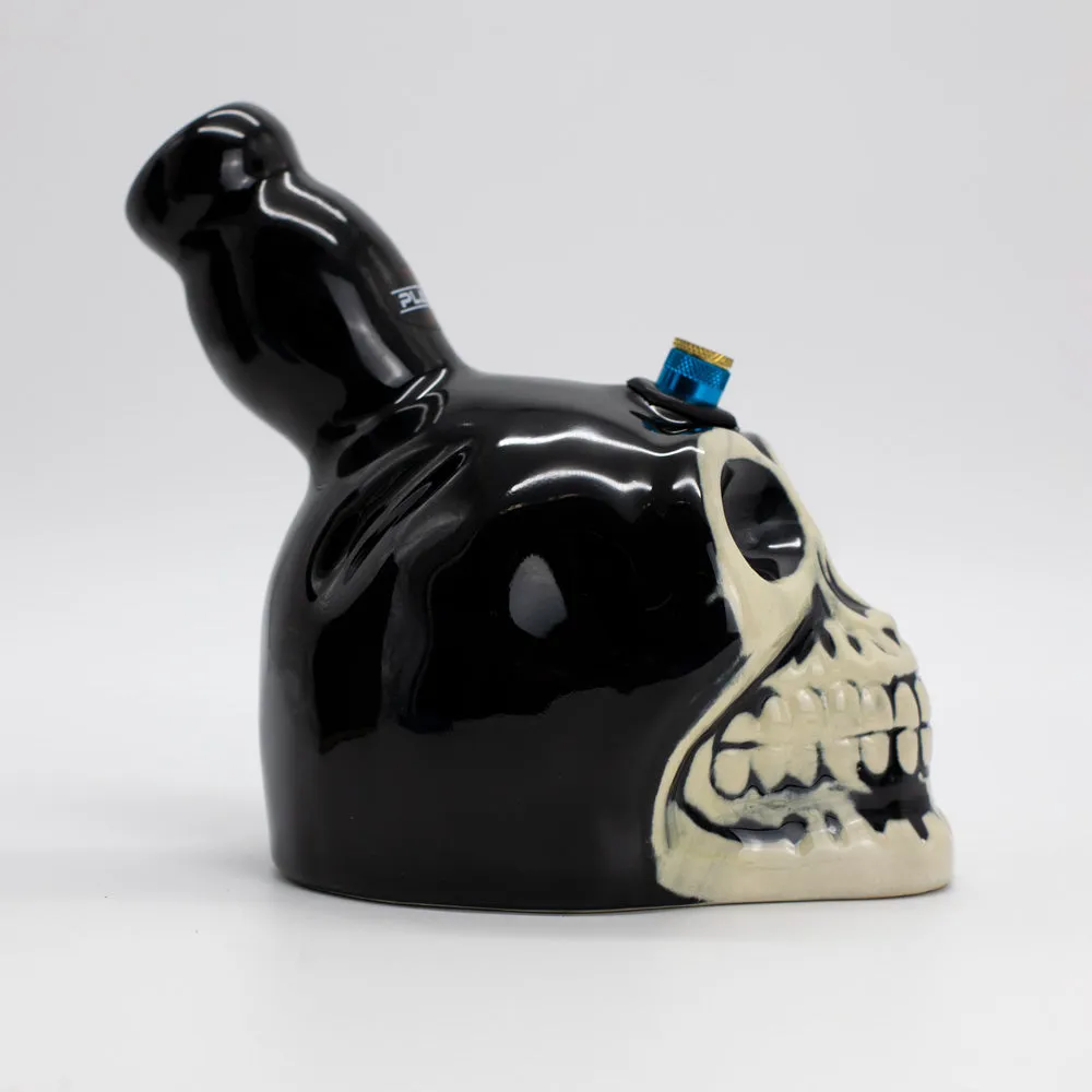 Black Neck Skull Ceramic Bong