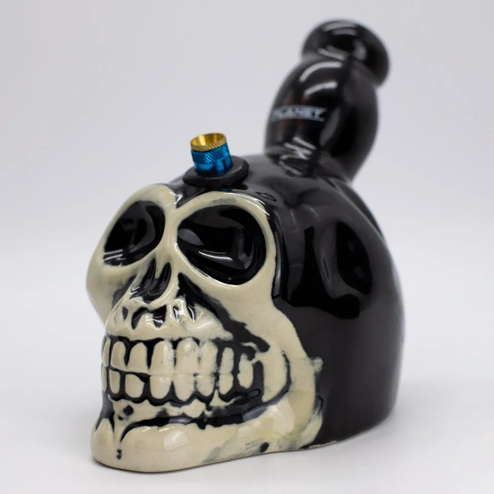 Black Neck Skull Ceramic Bong