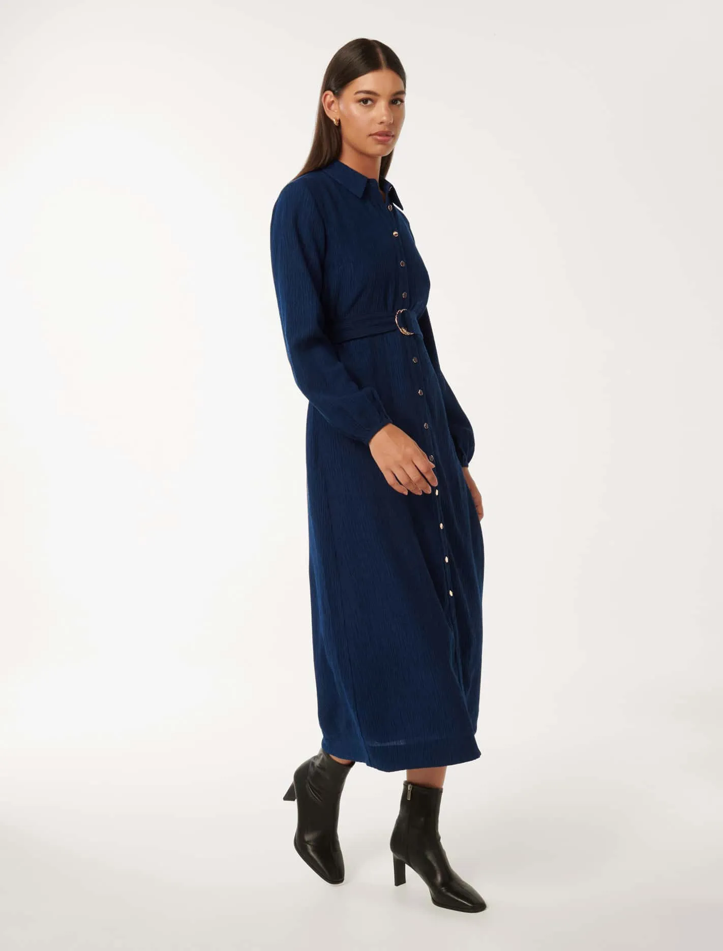 Bobbi Textured Shirt Dress