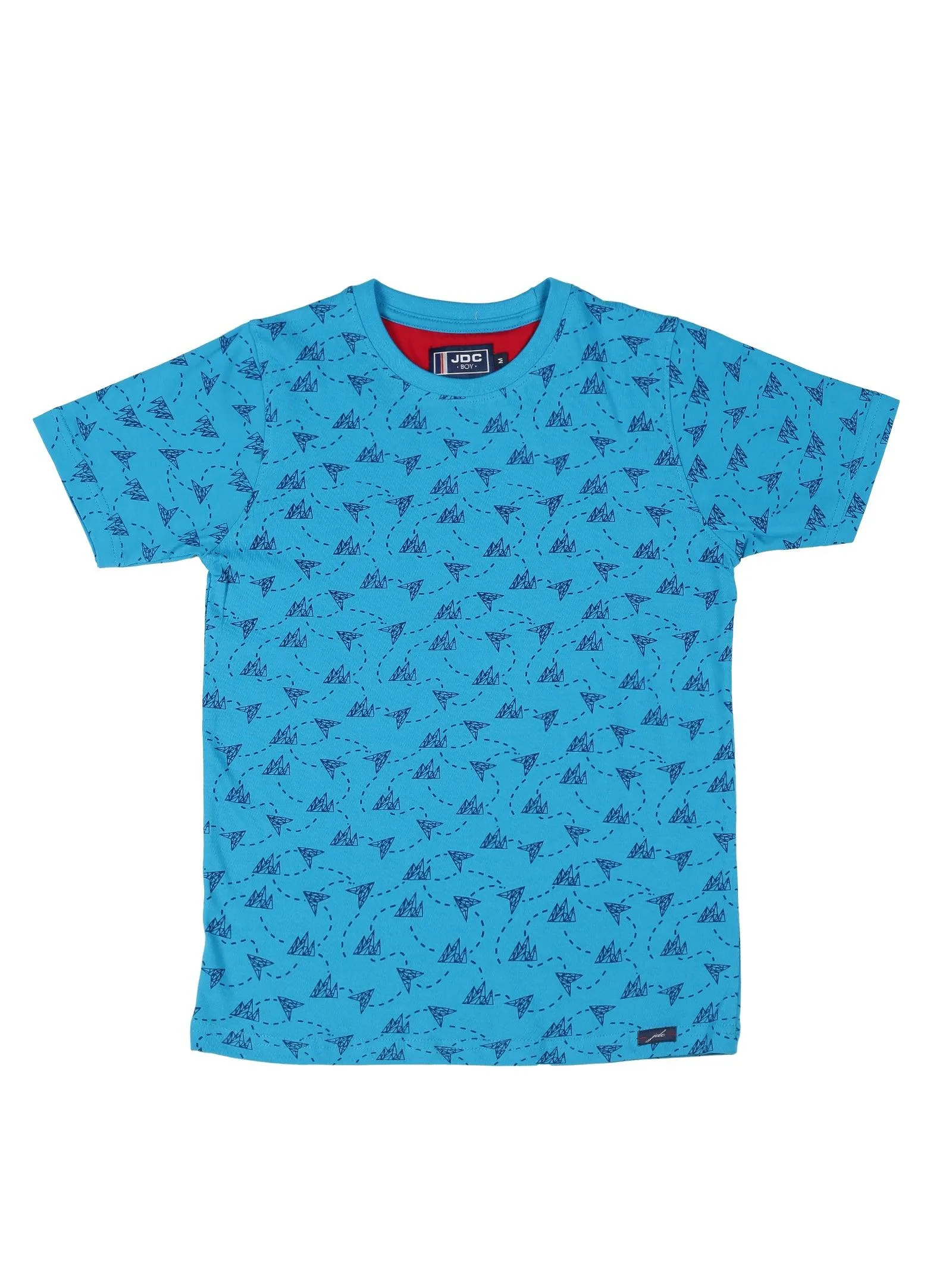 BOY'S BLUE PRINT REGULAR FIT T.SHIRT