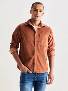 Brown Corduroy Over Shirt