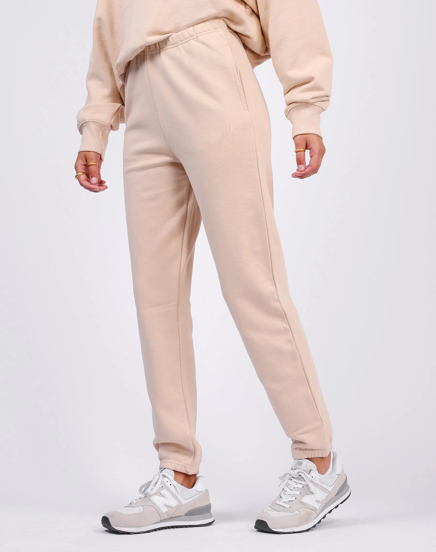 Brunette The Label Best Friend High Rise Jogger | Fern   Sand