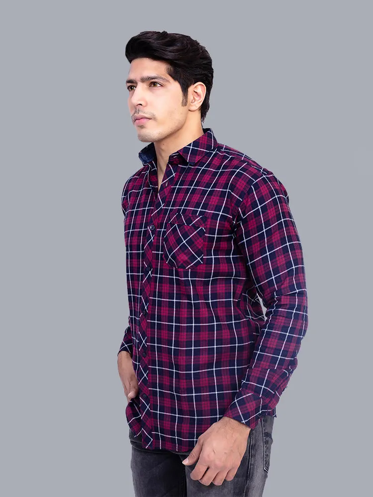 Check Shirt for Men - Men Regular Fir Checked Shirt Red