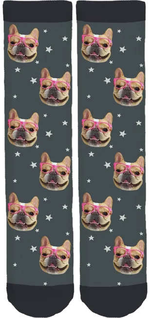 Chloe The Mini Frenchie Crew Socks