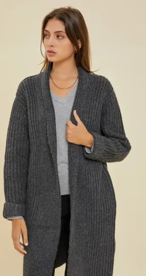 Chunky Knit Long Cardigan