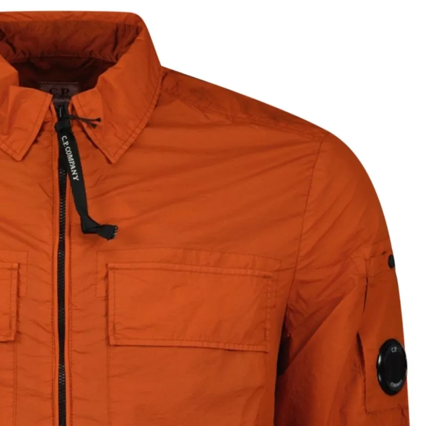 CP COMPANY Lens Chrome Overshirt Jacket Orange