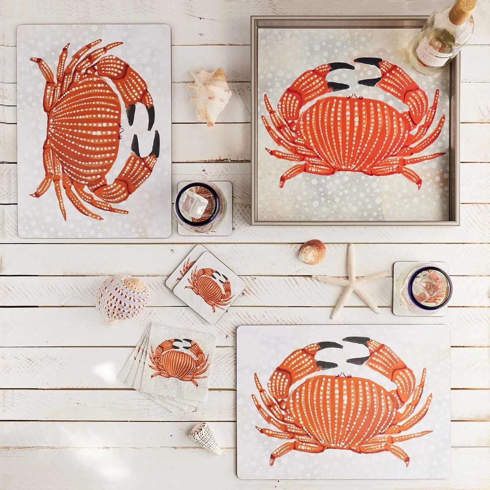 Crab Art Placemats - Set of 4