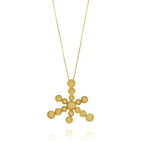 DAKOTA GOLD STAR PENDANT NECKLACE FILIGREE