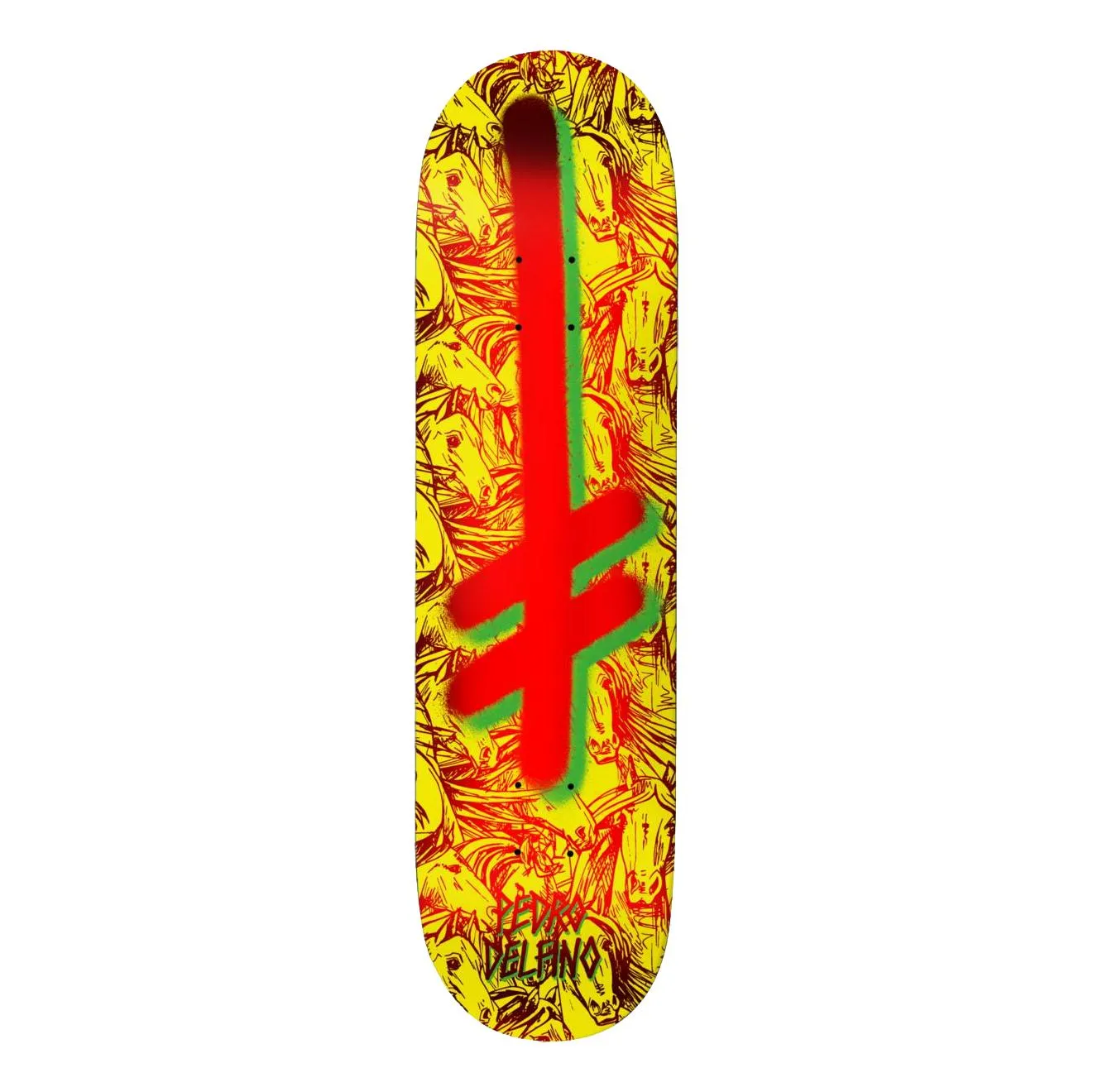 Deathwish Pedro Delfino Gang Logo Horses 8.25" Deck