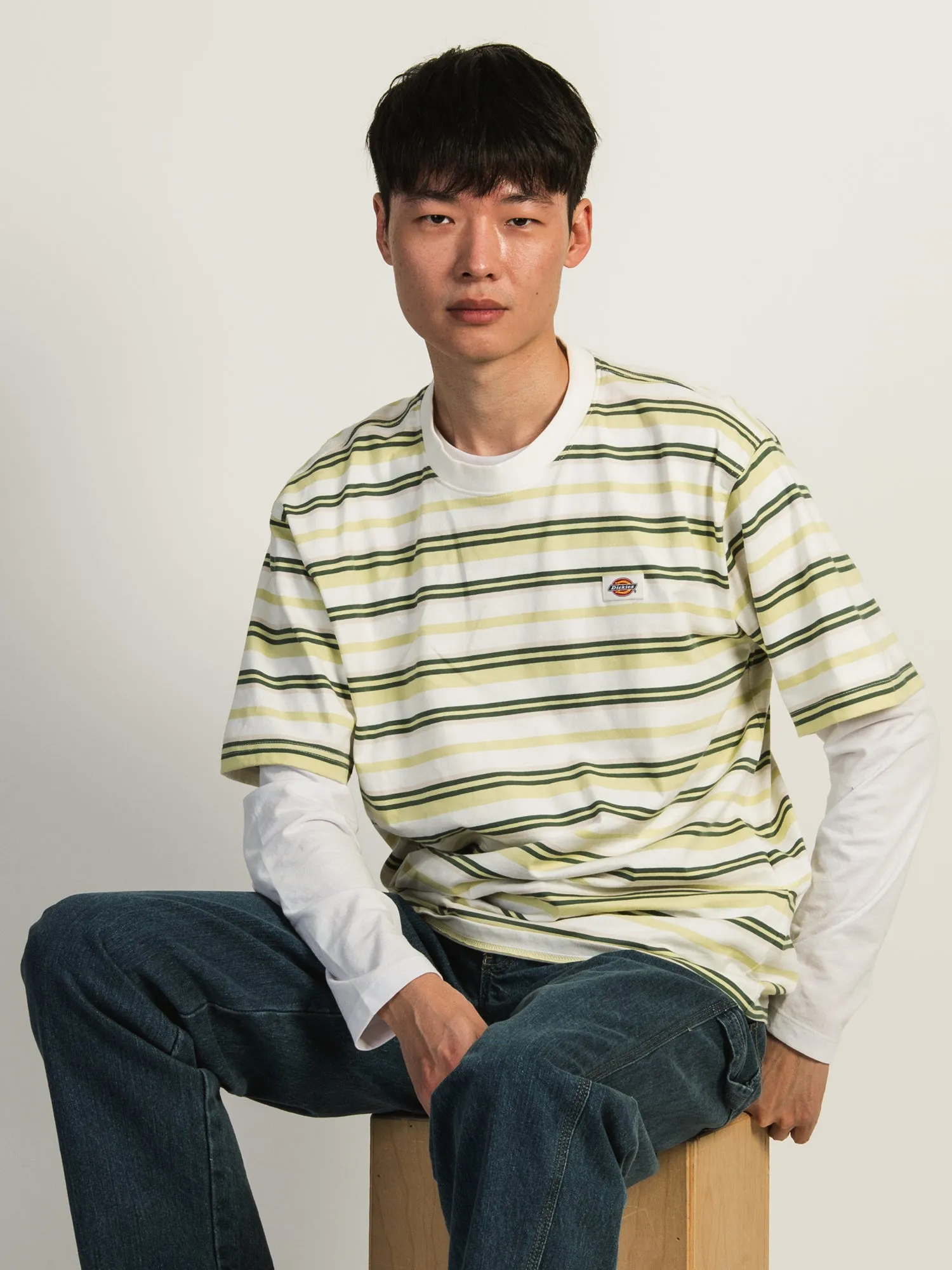 DICKIES GLADE SHORT SLEEVE SPRING STRIPE TEE