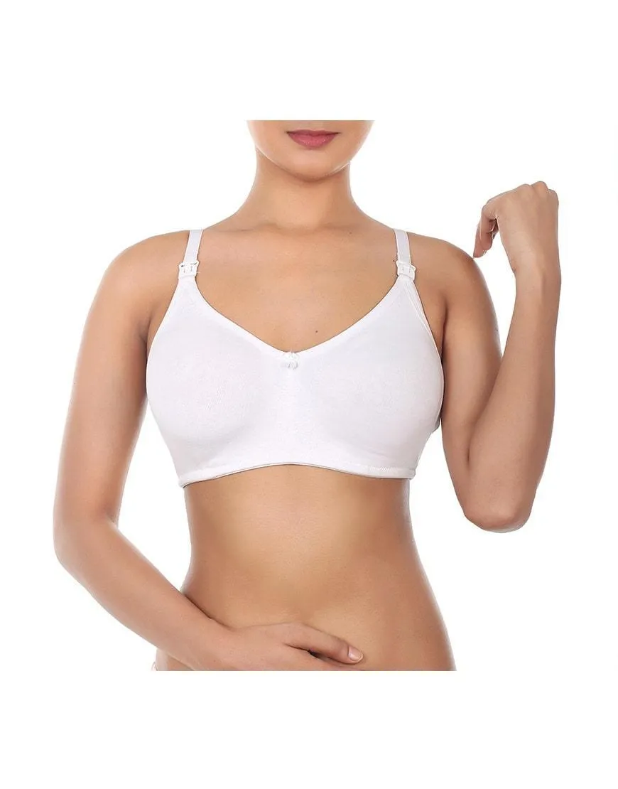 Double layered Nursing Bra-White