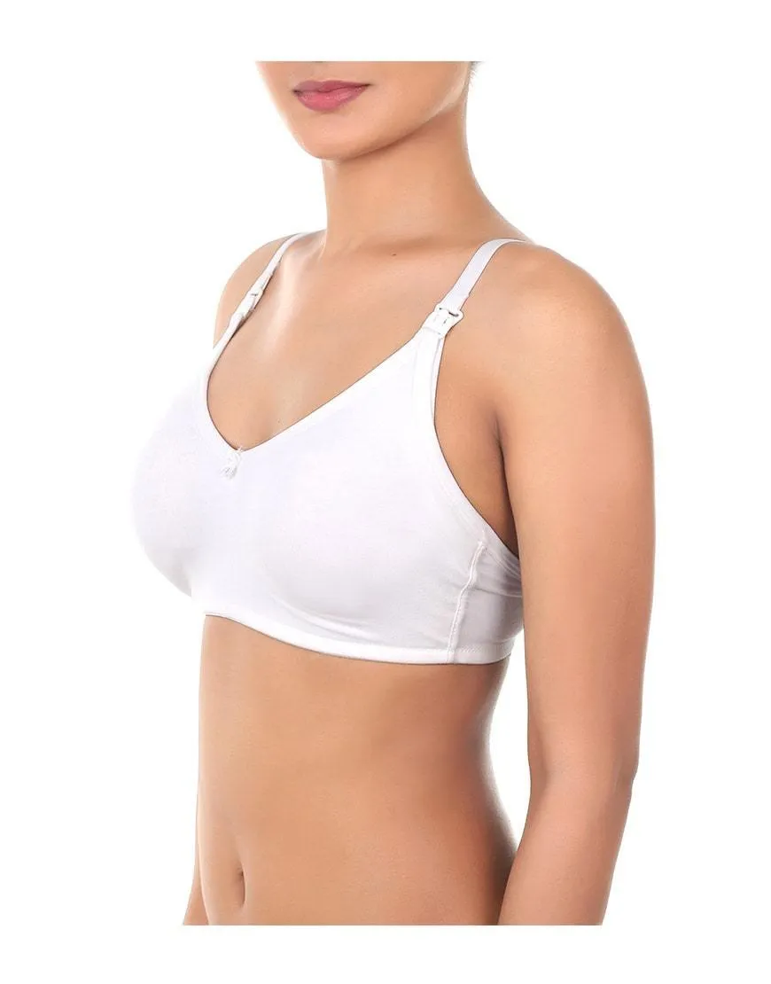 Double layered Nursing Bra-White