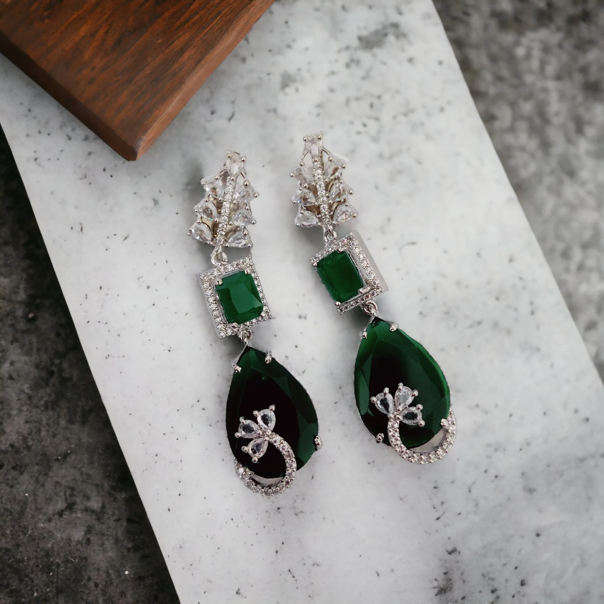 Emerald Whispers Earrings