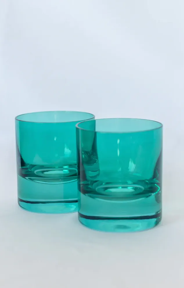 Estelle Colored Glass Rocks Glass Set/2