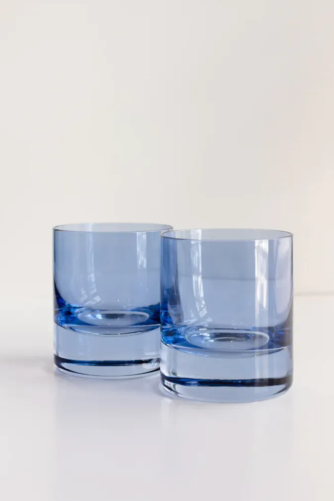 Estelle Colored Glass Rocks Glass Set/2