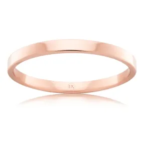 Flat Round 2.5mm - 18ct Rose Gold