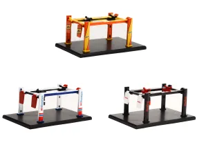 Four-Post Lifts Set of 3 pieces Series 4 1/64 Diecast Models by Greenlight